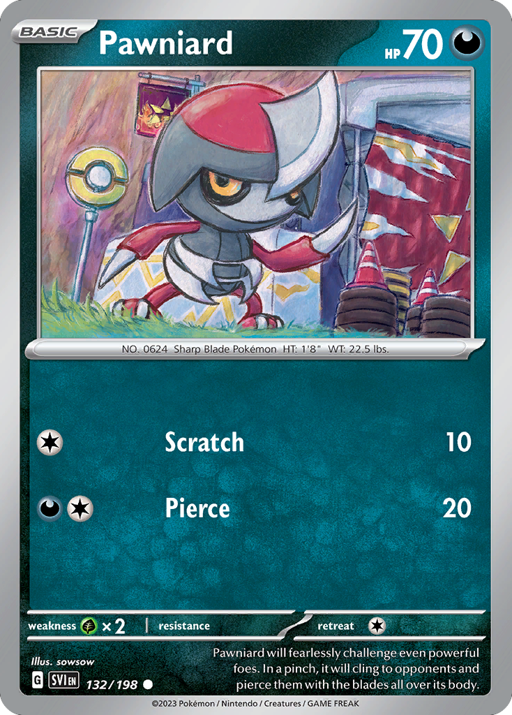 132/198 - Pawniard - Scarlet & Violet - Reverse Holo