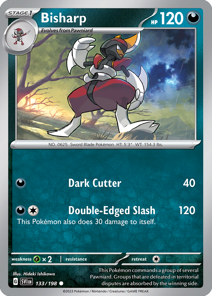 133/198 - Bisharp - Scarlet & Violet - Reverse Holo