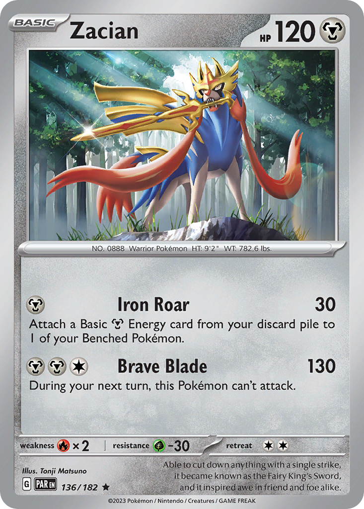 136/182 - Zacian - Paradox Rift