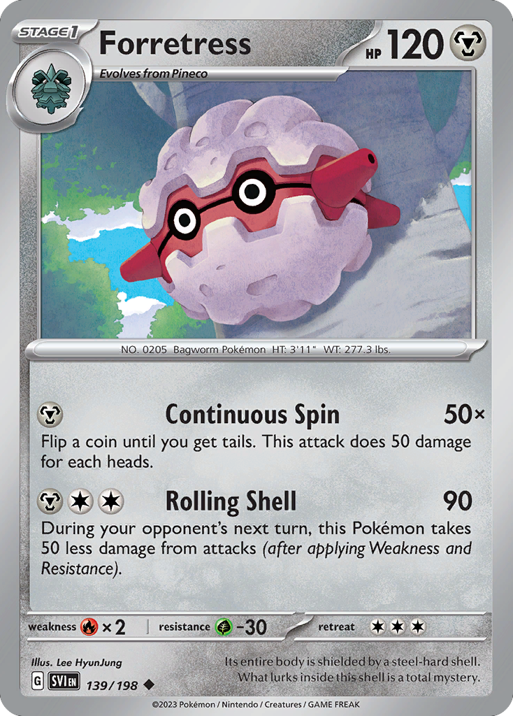 139/198 - Forretress - Scarlet & Violet - Reverse Holo