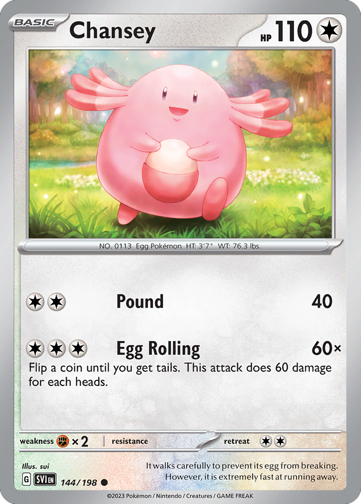 144/198 - Chansey - Scarlet & Violet - Reverse Holo