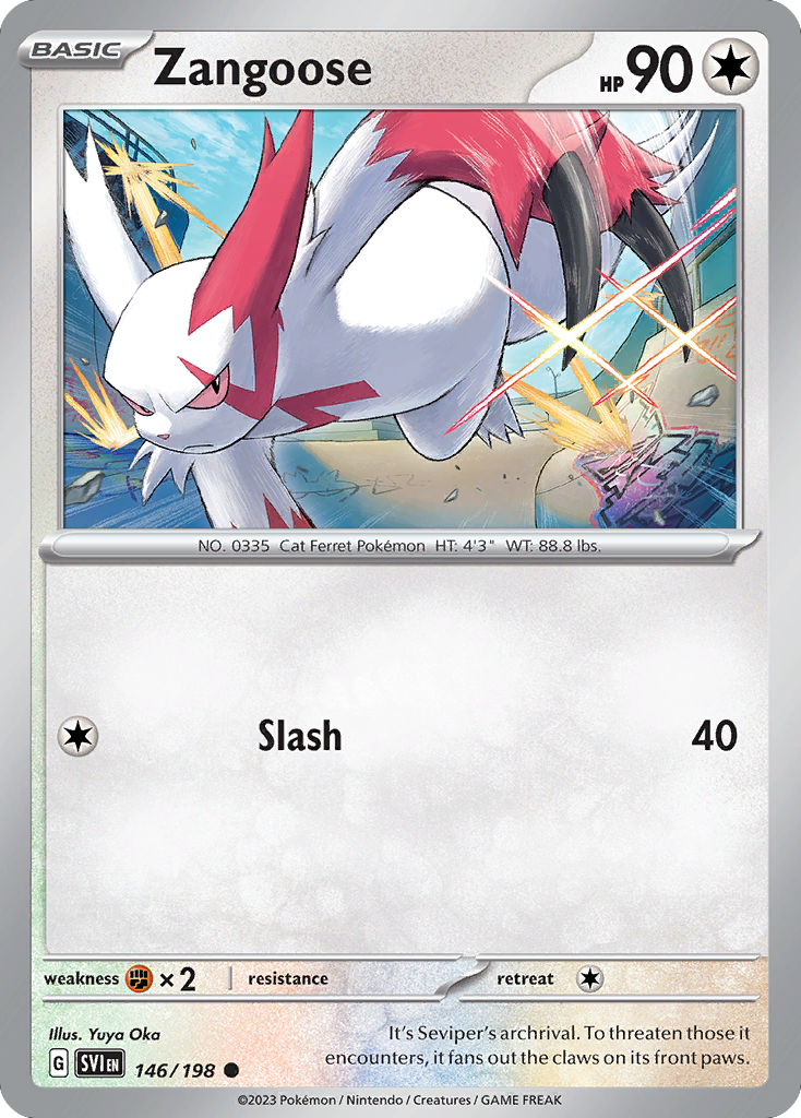 146/198 - Zangoose - Scarlet & Violet - Reverse Holo