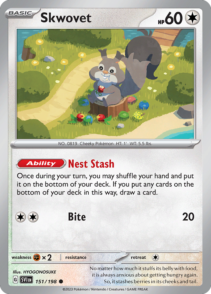 151/198 - Skwovet - Scarlet & Violet - Reverse Holo