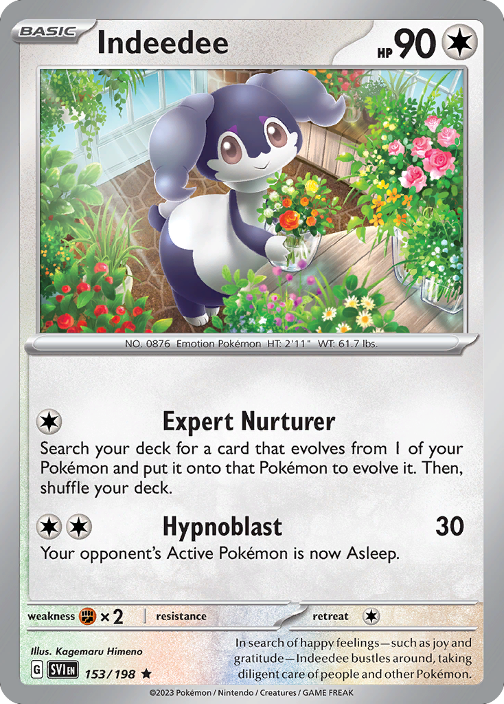 153/198 - Indeedee - Scarlet & Violet - Reverse Holo