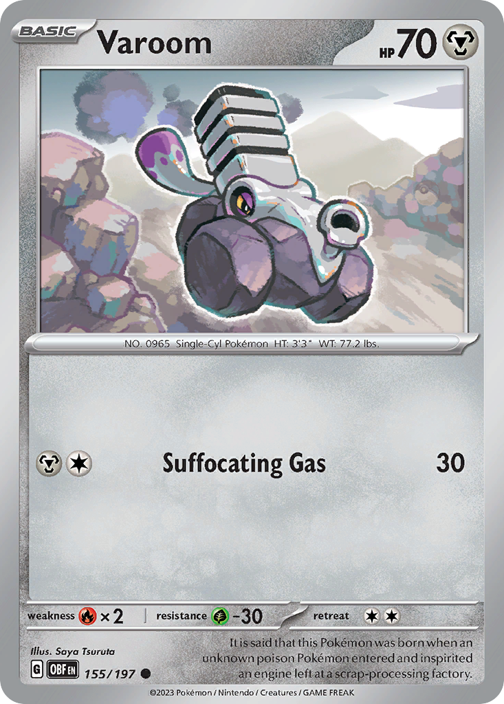 155/197 - Varoom - Obsidian Flames - Reverse Holo