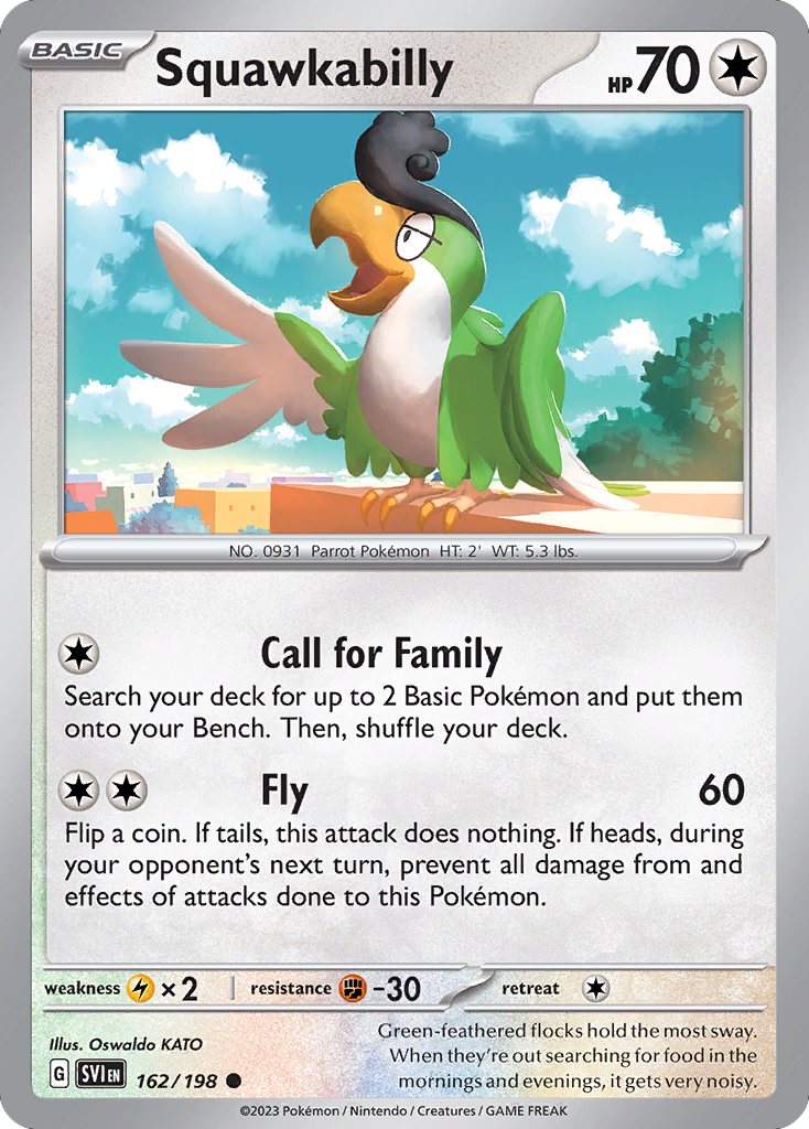 162/198 - Squawkabilly - Scarlet & Violet - Reverse Holo