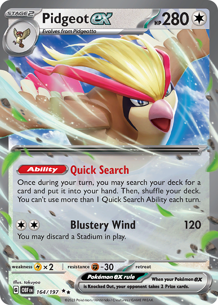 164/197 - Pidgeot ex - Obsidian Flames