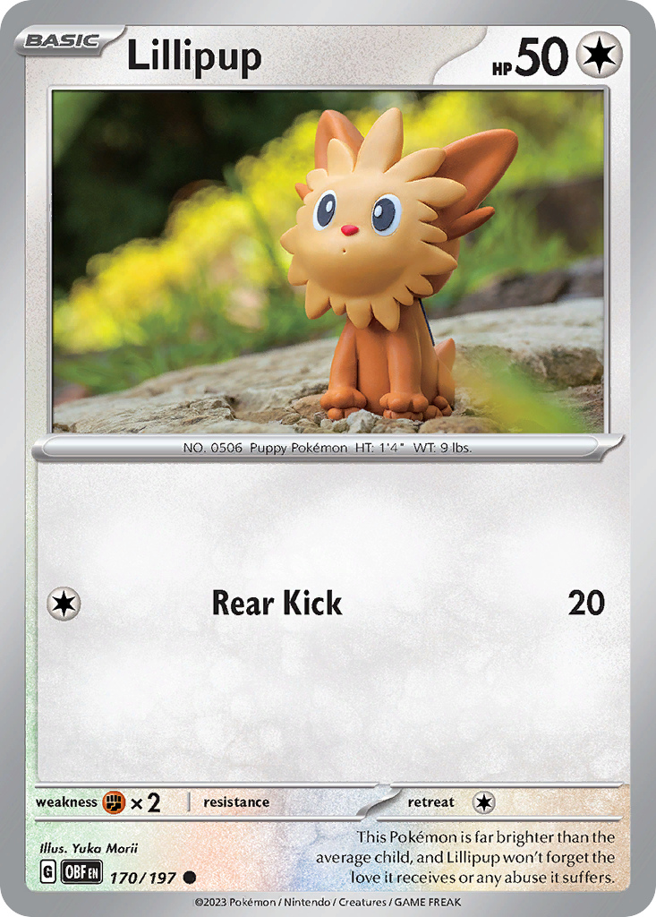 170/197 - Lillipup - Obsidian Flames - Reverse Holo