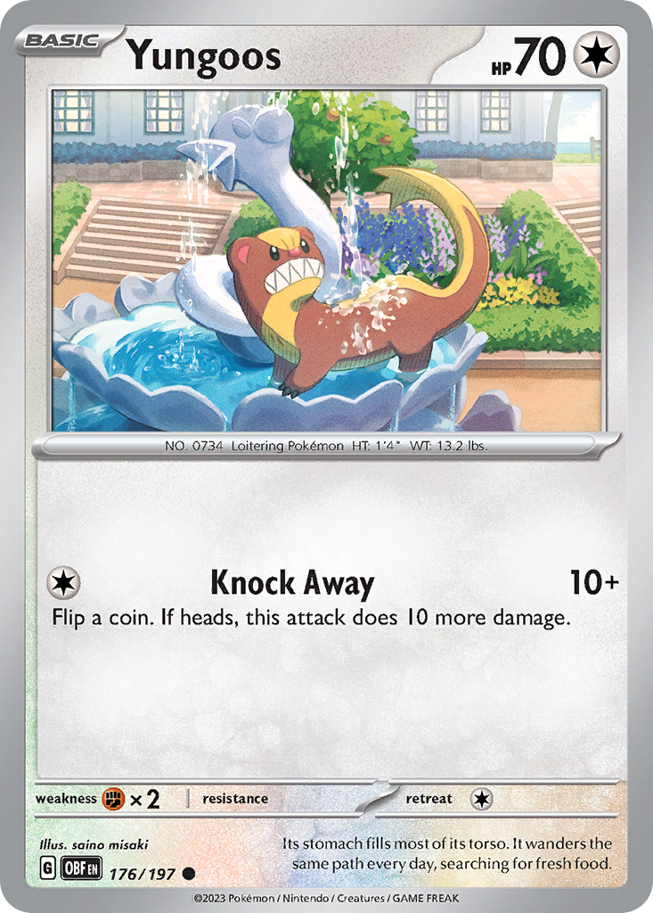 176/197 - Yungoos - Obsidian Flames - Reverse Holo