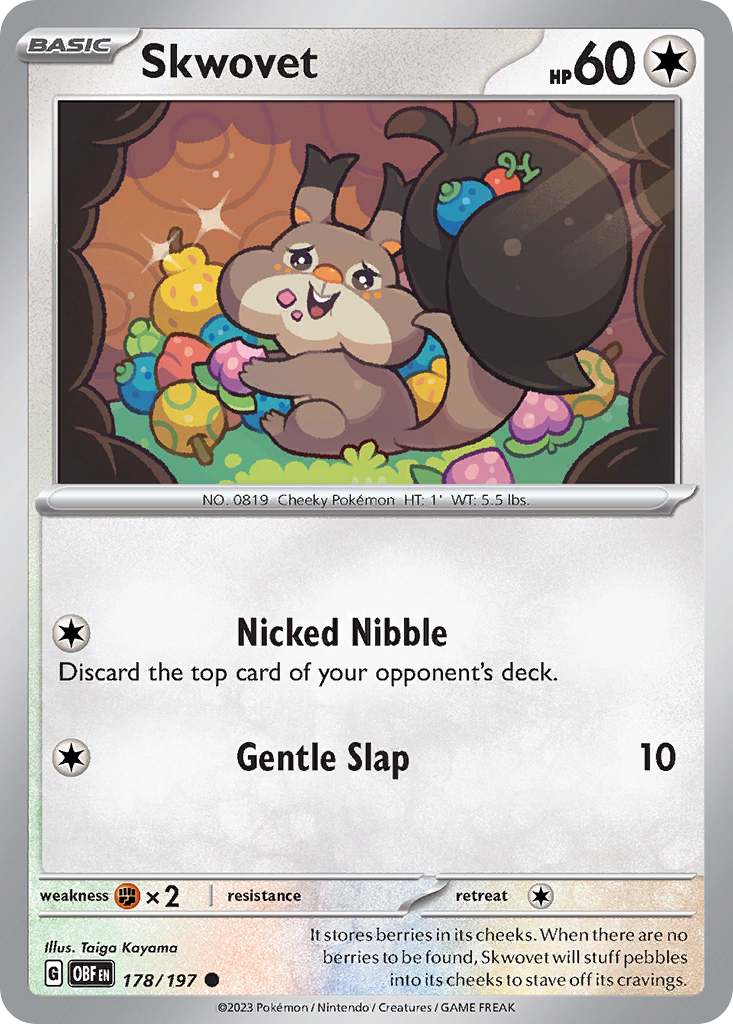 178/197 - Skwovet - Obsidian Flames - Reverse Holo
