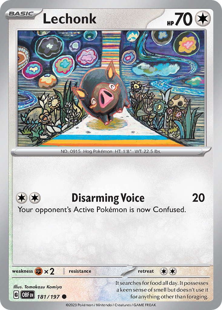 181/197 - Lechonk - Obsidian Flames - Reverse Holo