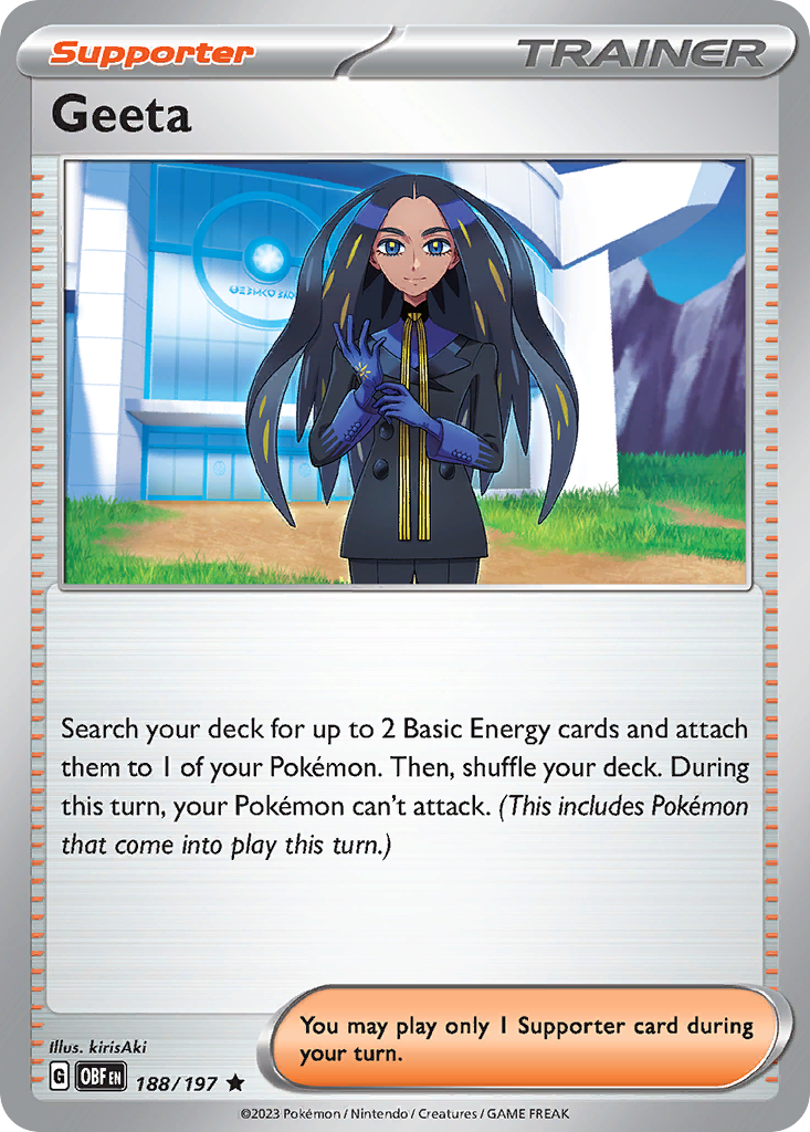 188/197 - Geeta - Obsidian Flames - Reverse Holo