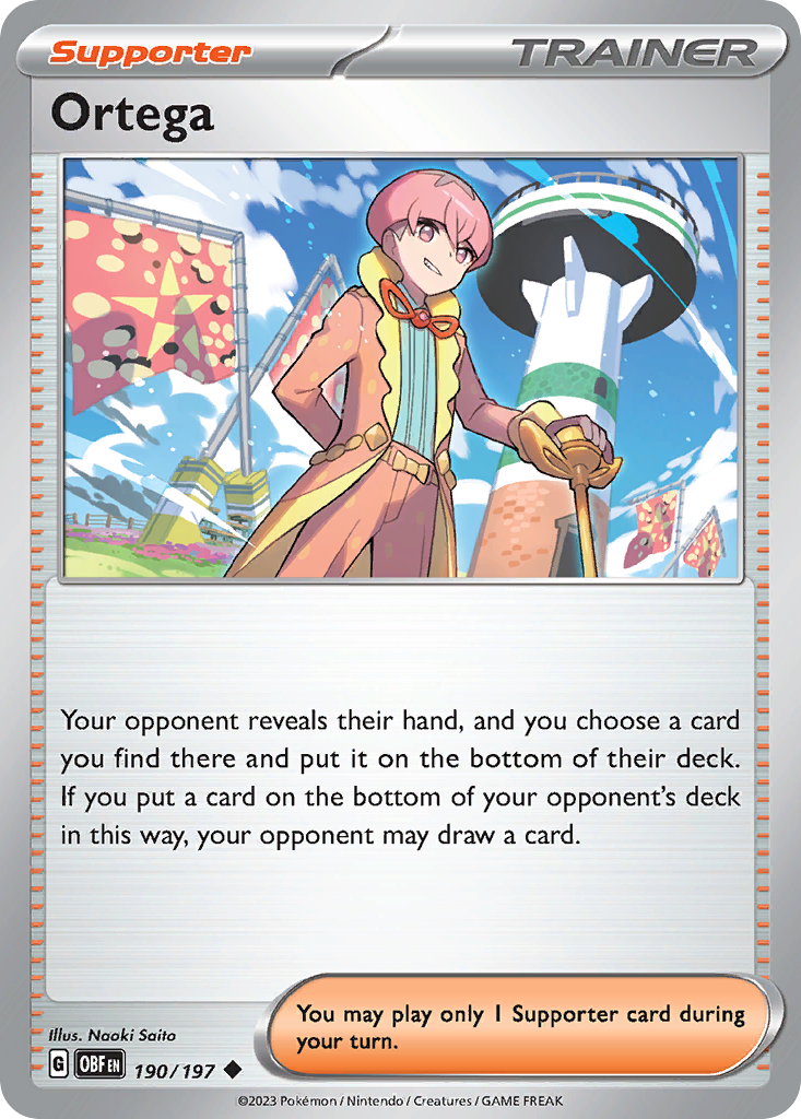190/197 - Ortega - Obsidian Flames - Reverse Holo