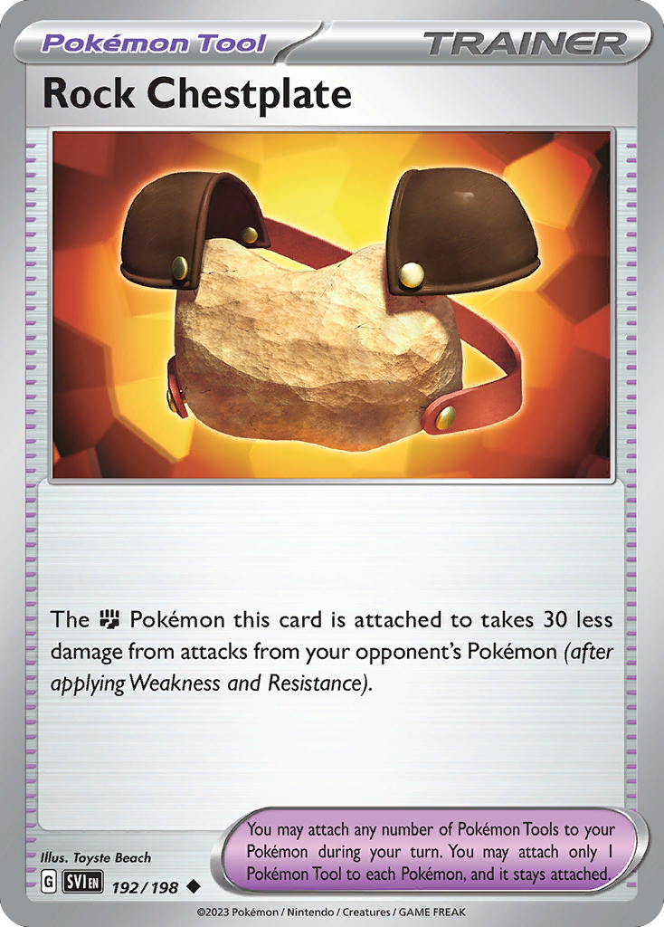 192/198 - Rock Chestplate - Scarlet & Violet - Reverse Holo