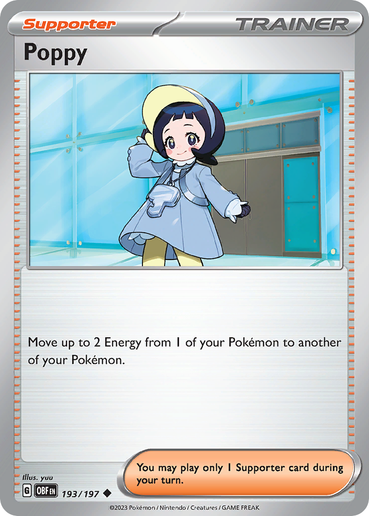 193/197 - Poppy - Obsidian Flames - Reverse Holo