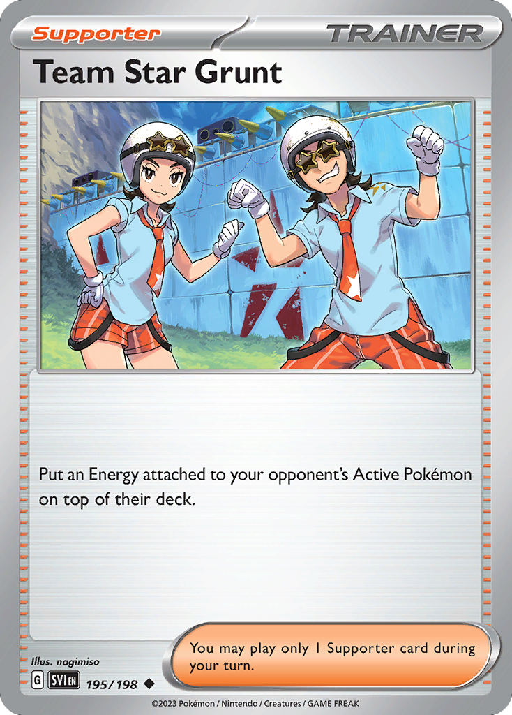 195/198 - Team Star Grunt - Scarlet & Violet - Reverse Holo