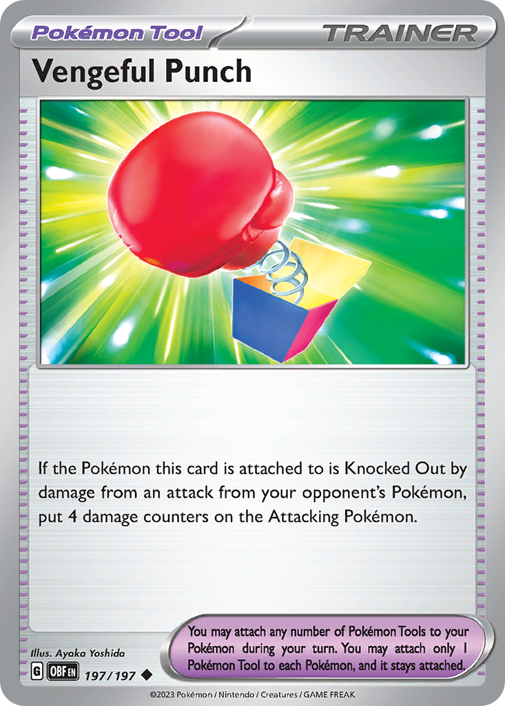 197/197 - Vengeful Punch - Obsidian Flames - Reverse Holo