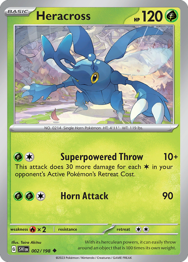002/198 - Heracross - Scarlet & Violet - Reverse Holo